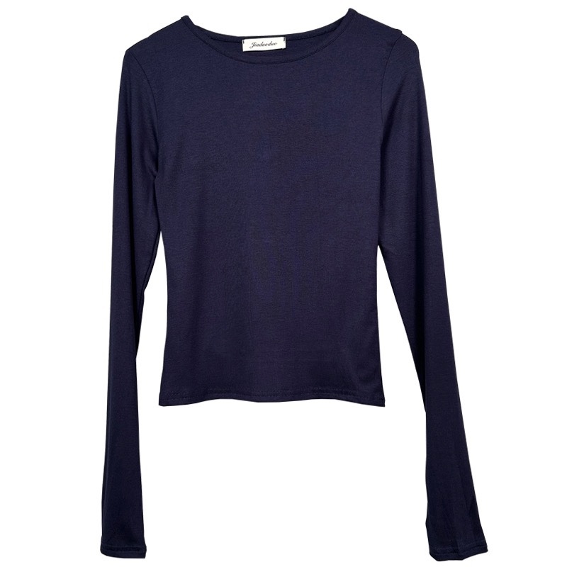 Backless Hollow Design Fitted Long Sleeve T-Shirt for Women - Korean Dongdaemun Style, Sexy Fashion Top Backless Hollow Design Fitted Long Sleeve T-Shirt for Women - Korean Dongdaemun Style, Sexy Fashion Top