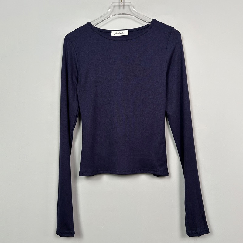 Backless Hollow Design Fitted Long Sleeve T-Shirt for Women - Korean Dongdaemun Style, Sexy Fashion Top Backless Hollow Design Fitted Long Sleeve T-Shirt for Women - Korean Dongdaemun Style, Sexy Fashion Top