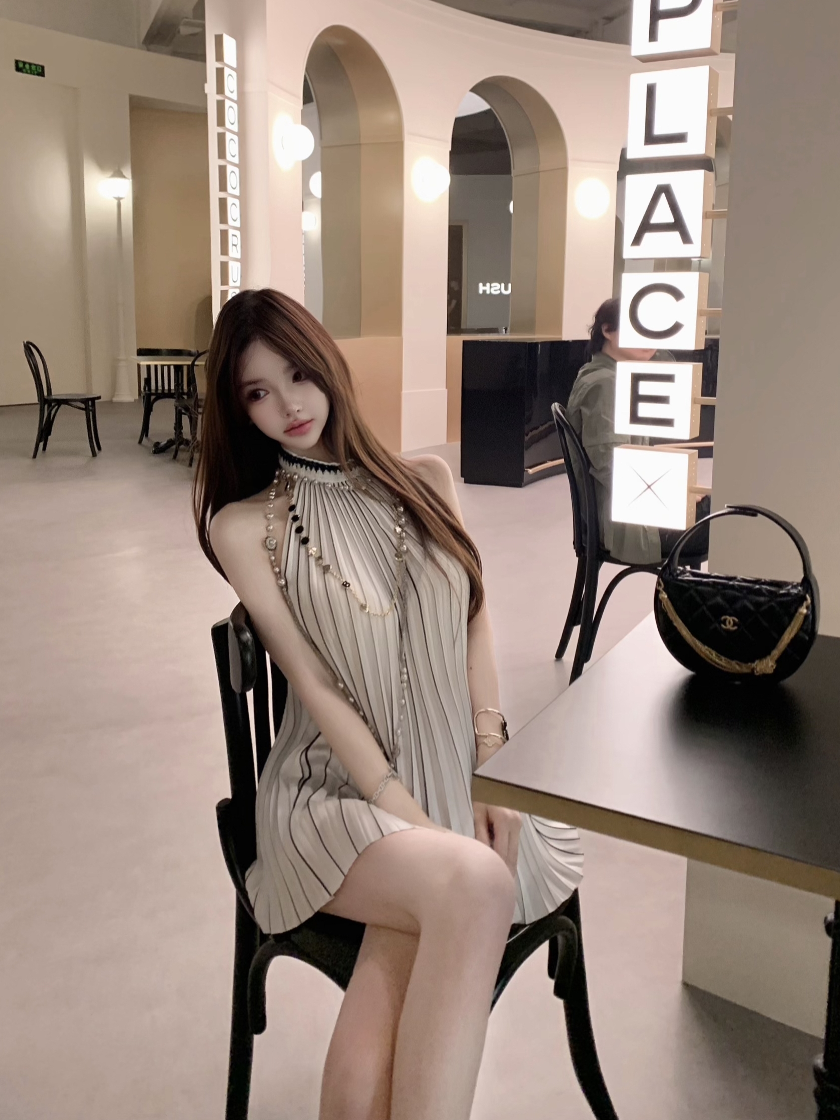 Backless Pleated Camisole Top with Woven Neck Strap - 90s Inspired CoCo Crush Fragrance Series Fashion Top Backless Pleated Camisole Top with Woven Neck Strap - 90s Inspired CoCo Crush Fragrance Series Fashion Top