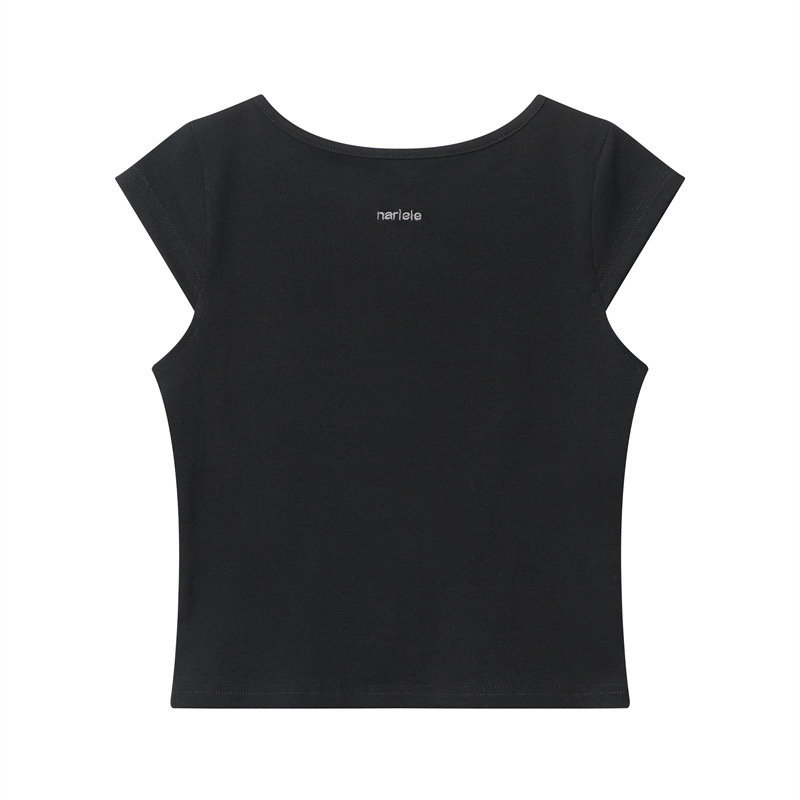 Backless Sexy Short-Sleeve T-Shirt for Women - Spicy Girl Jazz Dance Top with Unique Design, Chic Niche Style Backless Sexy Short-Sleeve T-Shirt for Women - Spicy Girl Jazz Dance Top with Unique Design, Chic Niche Style