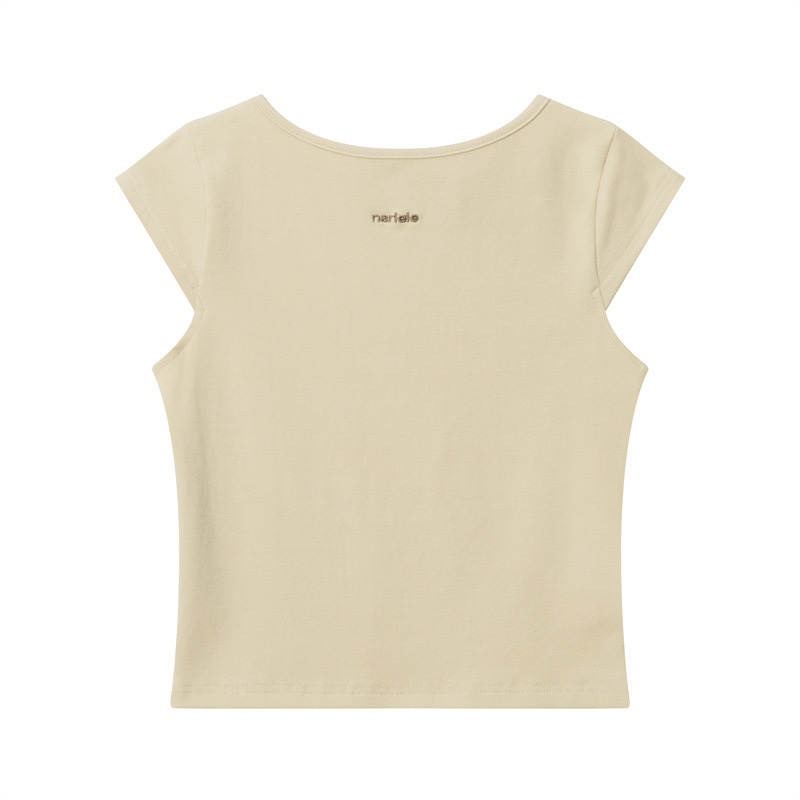 Backless Sexy Short-Sleeve T-Shirt for Women - Spicy Girl Jazz Dance Top with Unique Design, Chic Niche Style Backless Sexy Short-Sleeve T-Shirt for Women - Spicy Girl Jazz Dance Top with Unique Design, Chic Niche Style