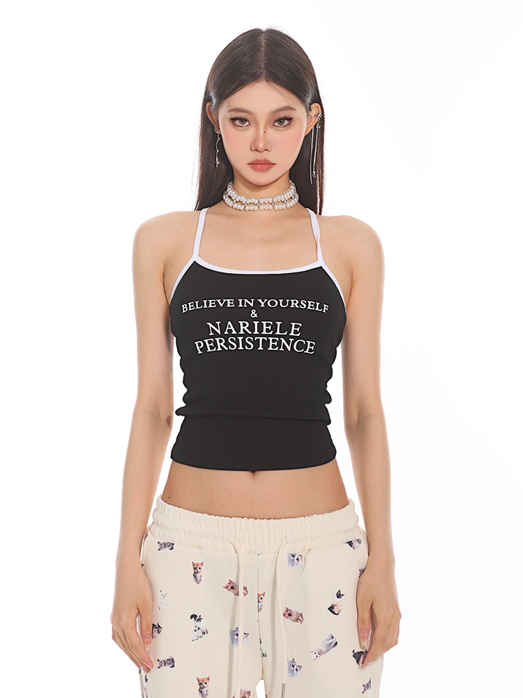 Backless Slim Fit Tank Top - Vintage American Style Sportswear for Women, Sexy Design, Perfect for Layering & Casual Looks Backless Slim Fit Tank Top - Vintage American Style Sportswear for Women, Sexy Design, Perfect for Layering & Casual Looks