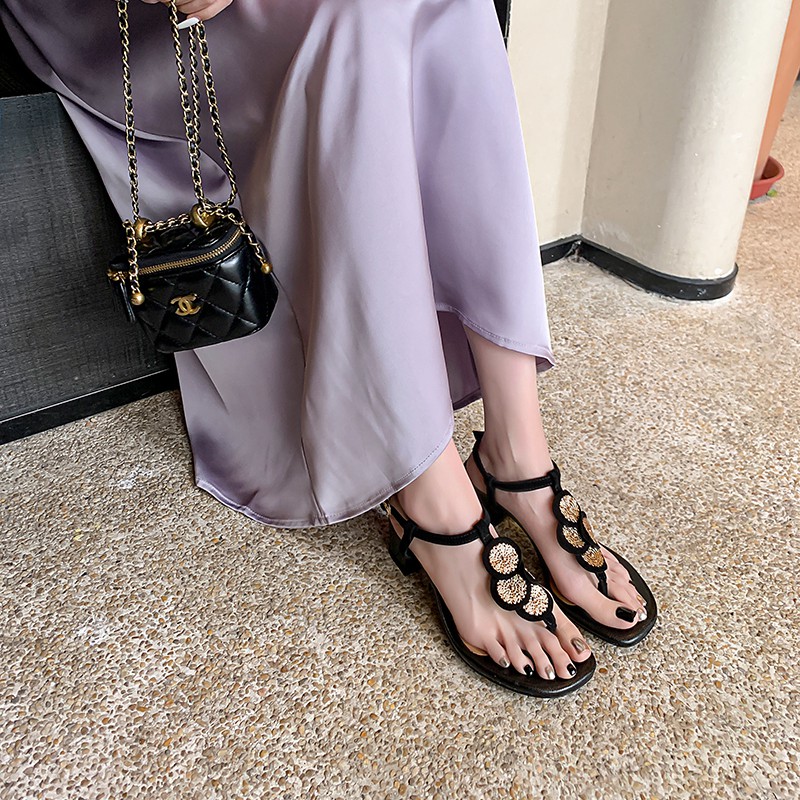 Bali Summer Dream Chunky Heeled Thong Sandals for Women, 5cm Heels, National Style, Perfect with Skirts and Dresses Bali Summer Dream Chunky Heeled Thong Sandals for Women, 5cm Heels, National Style, Perfect with Skirts and Dresses