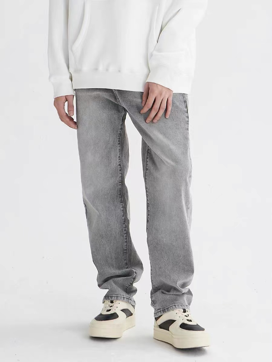 Basic Yellow Mud Dyed Denim Pants for Women - Vintage High Street Style with Slight Stretch, American Casual Fashion Basic Yellow Mud Dyed Denim Pants for Women - Vintage High Street Style with Slight Stretch, American Casual Fashion