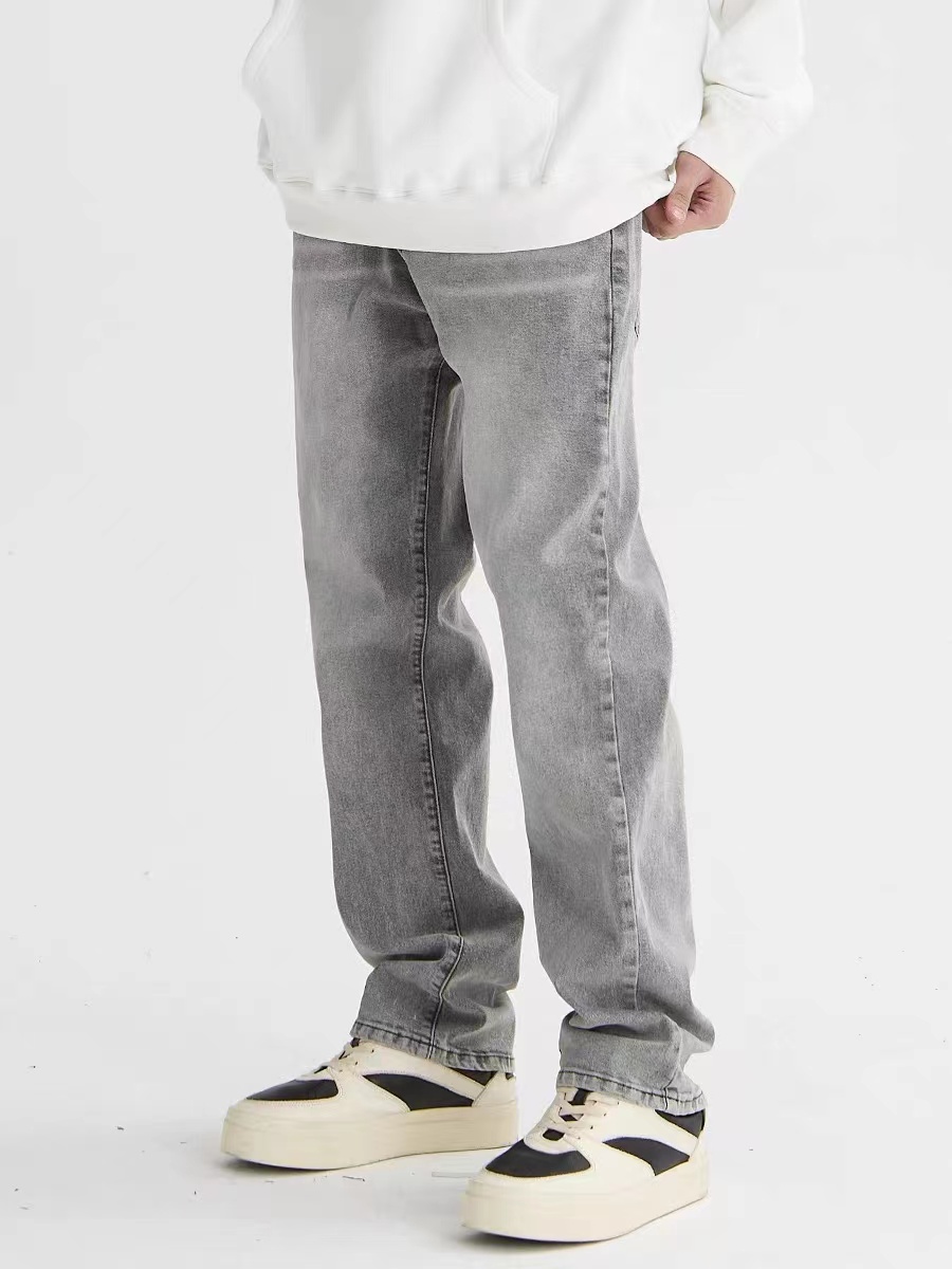 Basic Yellow Mud Dyed Denim Pants for Women - Vintage High Street Style with Slight Stretch, American Casual Fashion Basic Yellow Mud Dyed Denim Pants for Women - Vintage High Street Style with Slight Stretch, American Casual Fashion