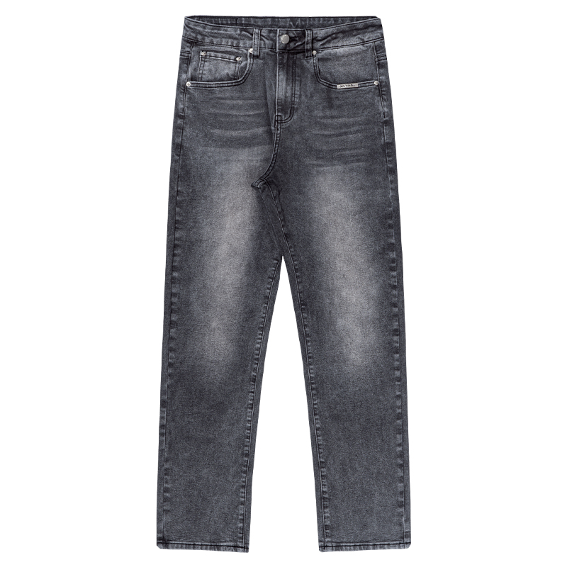 Basic Yellow Mud Dyed Denim Pants for Women - Vintage High Street Style with Slight Stretch, American Casual Fashion Basic Yellow Mud Dyed Denim Pants for Women - Vintage High Street Style with Slight Stretch, American Casual Fashion