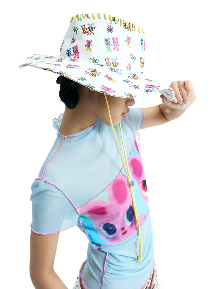 Bee Rabbit Cowboy Hat - Trendy Western Style Hat for Festivals, Summer Outings, Y2K Fashion Bee Rabbit Cowboy Hat - Trendy Western Style Hat for Festivals, Summer Outings, Y2K Fashion