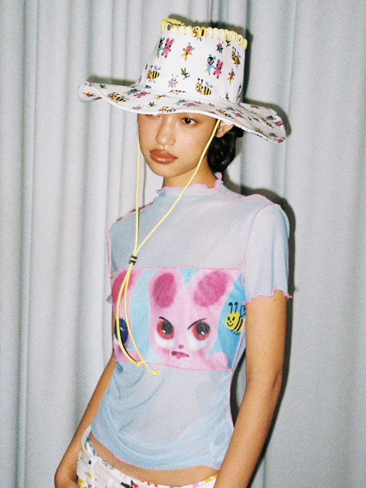 Bee Rabbit Cowboy Hat - Trendy Western Style Hat for Festivals, Summer Outings, Y2K Fashion Bee Rabbit Cowboy Hat - Trendy Western Style Hat for Festivals, Summer Outings, Y2K Fashion