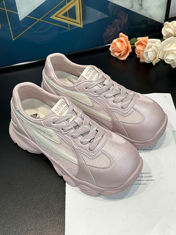 Beige Women's Breathable Mesh Training Shoes - Thick-Soled Casual Sports Sneakers for Summer 2025 Beige Women's Breathable Mesh Training Shoes - Thick-Soled Casual Sports Sneakers for Summer 2025