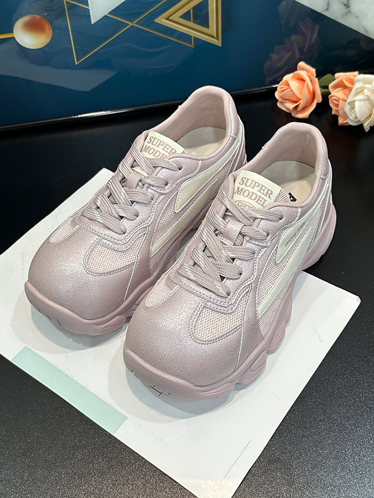 Beige Women's Breathable Mesh Training Shoes - Thick-Soled Casual Sports Sneakers for Summer 2025 Beige Women's Breathable Mesh Training Shoes - Thick-Soled Casual Sports Sneakers for Summer 2025