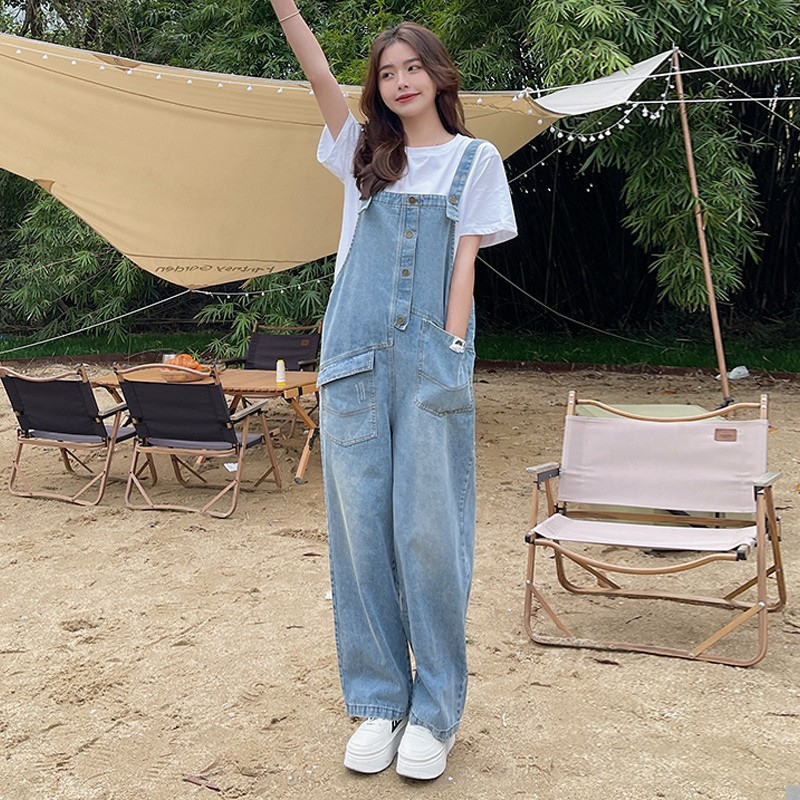 Bellflower Denim Overalls for Women - Loose Fit, Summer Style, Youthful Fashion, Petite Friendly, Trendy and Comfortable Outfit Bellflower Denim Overalls for Women - Loose Fit, Summer Style, Youthful Fashion, Petite Friendly, Trendy and Comfortable Outfit