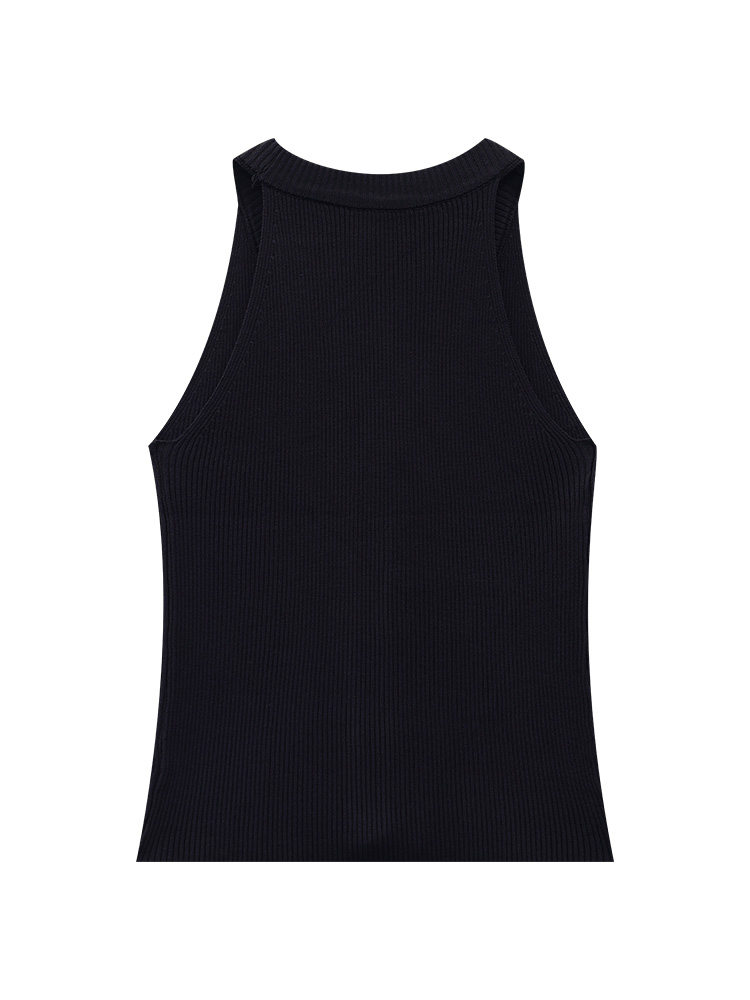 Black Knitted Camisole for Women - Summer Slim Fit Sexy Short Top for Outerwear, Y2K Style Fashion Essential Black Knitted Camisole for Women - Summer Slim Fit Sexy Short Top for Outerwear, Y2K Style Fashion Essential