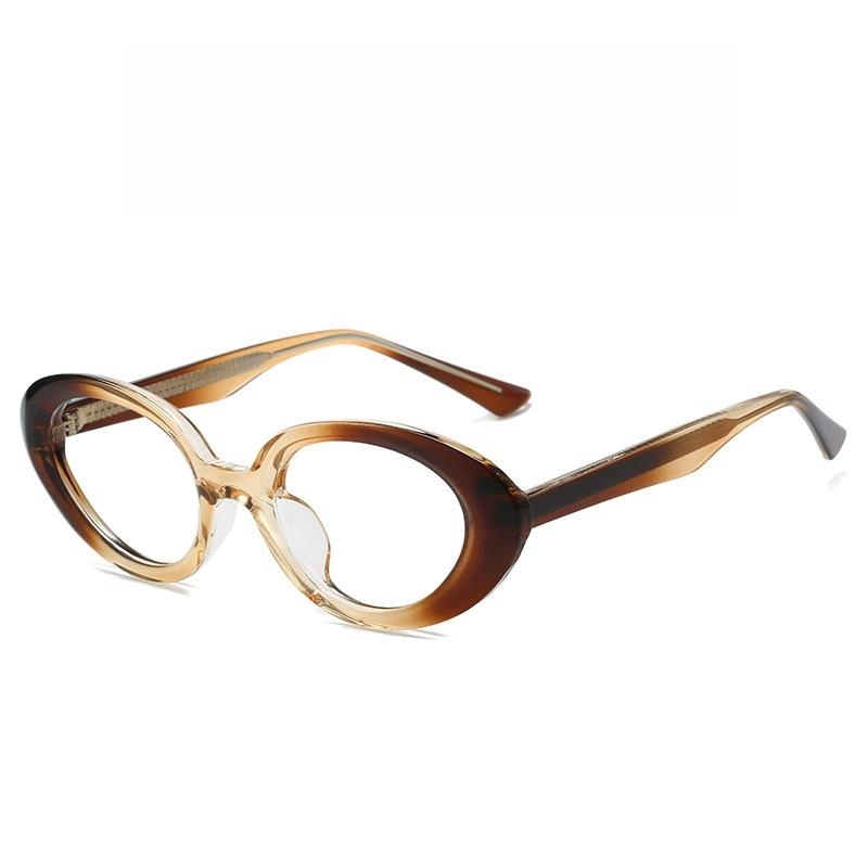 Black Oval Thick Border Anti-Blue Light Glasses for Round Faces - Makeup-Free Prescription Glasses for Women Black Oval Thick Border Anti-Blue Light Glasses for Round Faces - Makeup-Free Prescription Glasses for Women