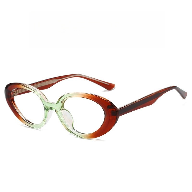 Black Oval Thick Border Anti-Blue Light Glasses for Round Faces - Makeup-Free Prescription Glasses for Women Black Oval Thick Border Anti-Blue Light Glasses for Round Faces - Makeup-Free Prescription Glasses for Women