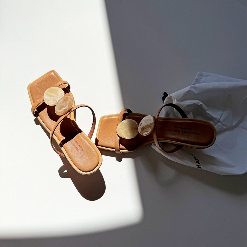 Bohemian Women's Slip-On Chunky Heel Sandals for Summer Vacation â€“ Stylish and Elegant Footwear for Dresses