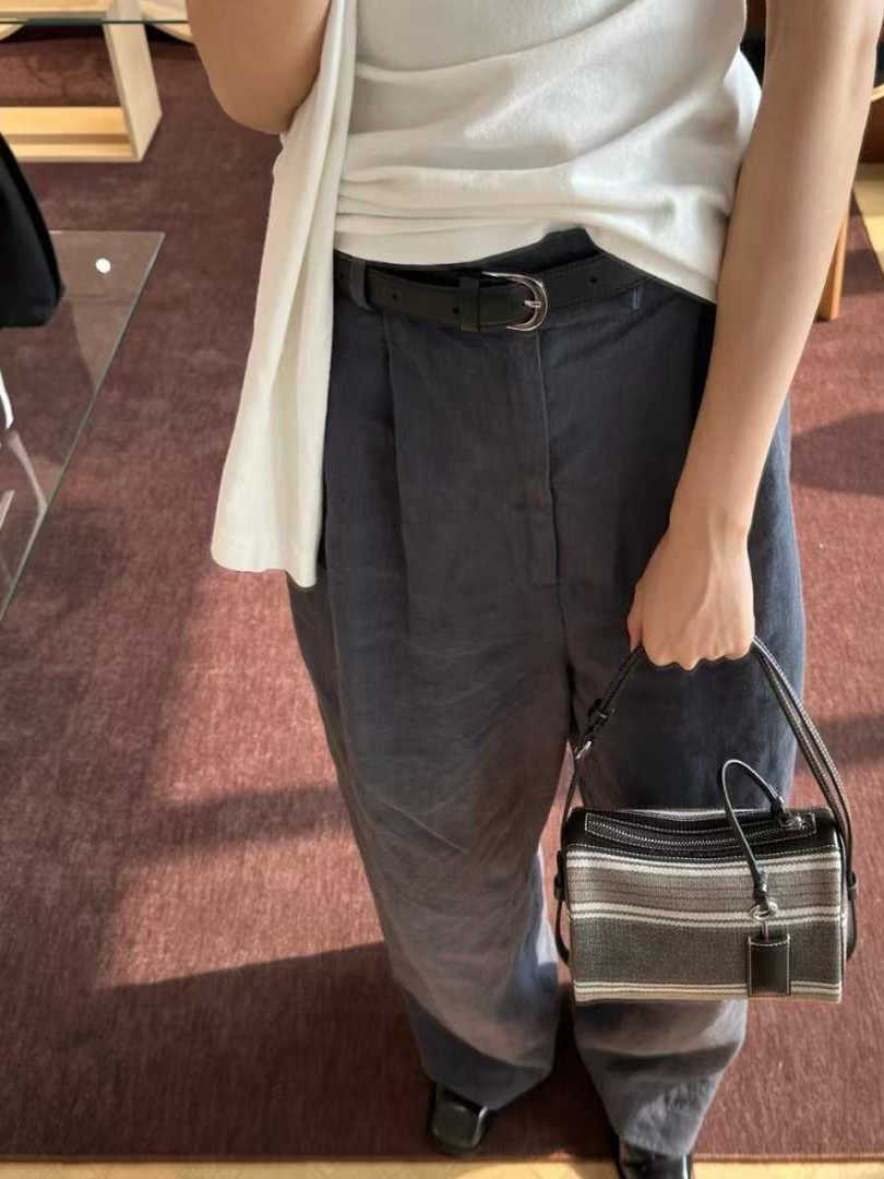 Boston Stripe Cylinder Bag - Influencer Style Handheld Underarm and Crossbody Bag for Trendy 2025 Fashion Boston Stripe Cylinder Bag - Influencer Style Handheld Underarm and Crossbody Bag for Trendy 2025 Fashion