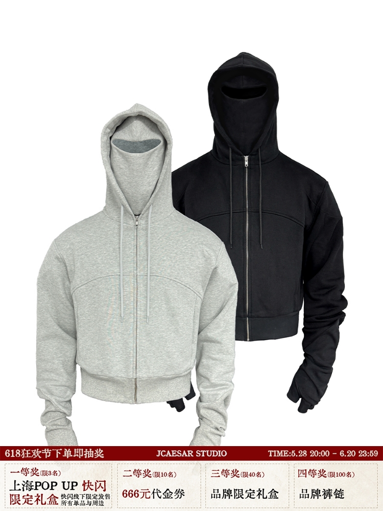 Boxer Hoodie with Five-Finger Gloves and Shoulder Armor, Fitted Style, Perfect for Boxing and Training, Sporty and Functional