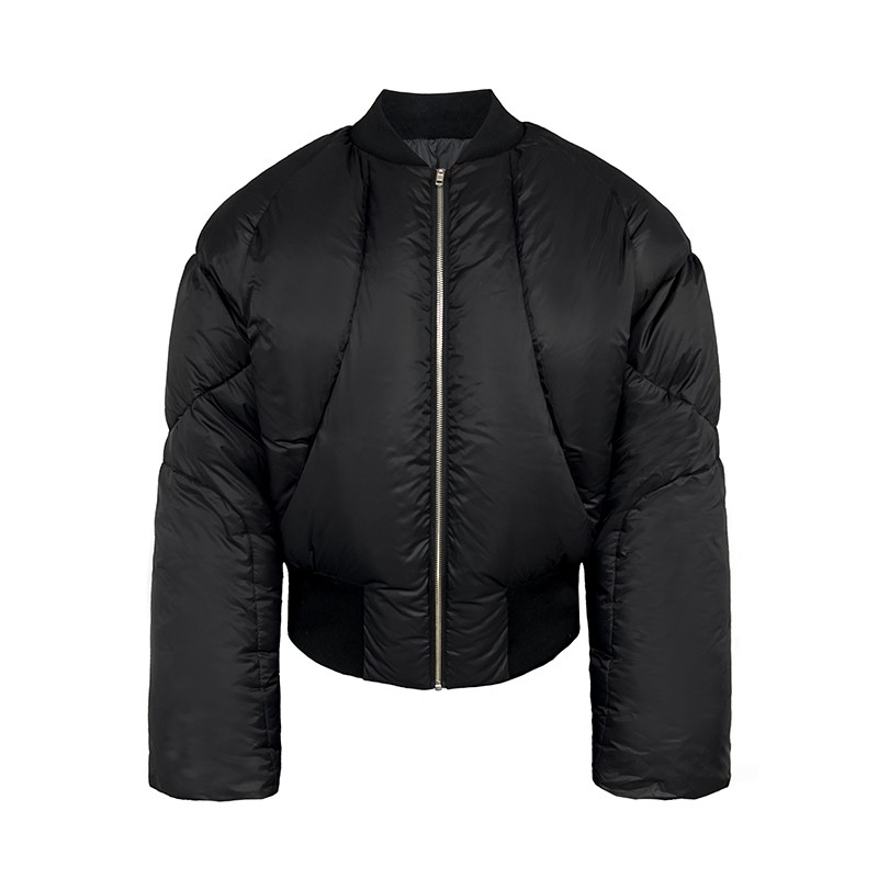 Boxing Down Coat - White Duck Down Short Loose Fit Zipper Jacket for a Chic Winter Look Boxing Down Coat - White Duck Down Short Loose Fit Zipper Jacket for a Chic Winter Look