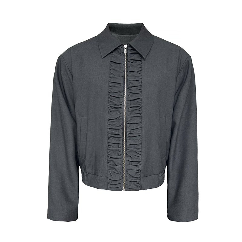 Boxy-Fit Court Jacket with Bimba Lining and YKK Zipper - Trendy 90s Inspired Outerwear Boxy-Fit Court Jacket with Bimba Lining and YKK Zipper - Trendy 90s Inspired Outerwear