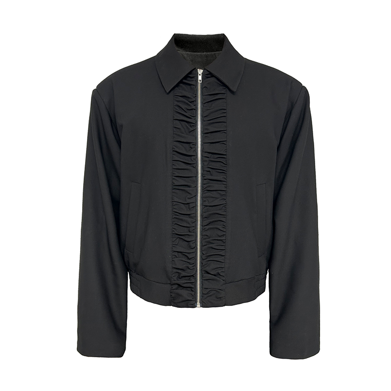 Boxy-Fit Court Jacket with Bimba Lining and YKK Zipper - Trendy 90s Inspired Outerwear