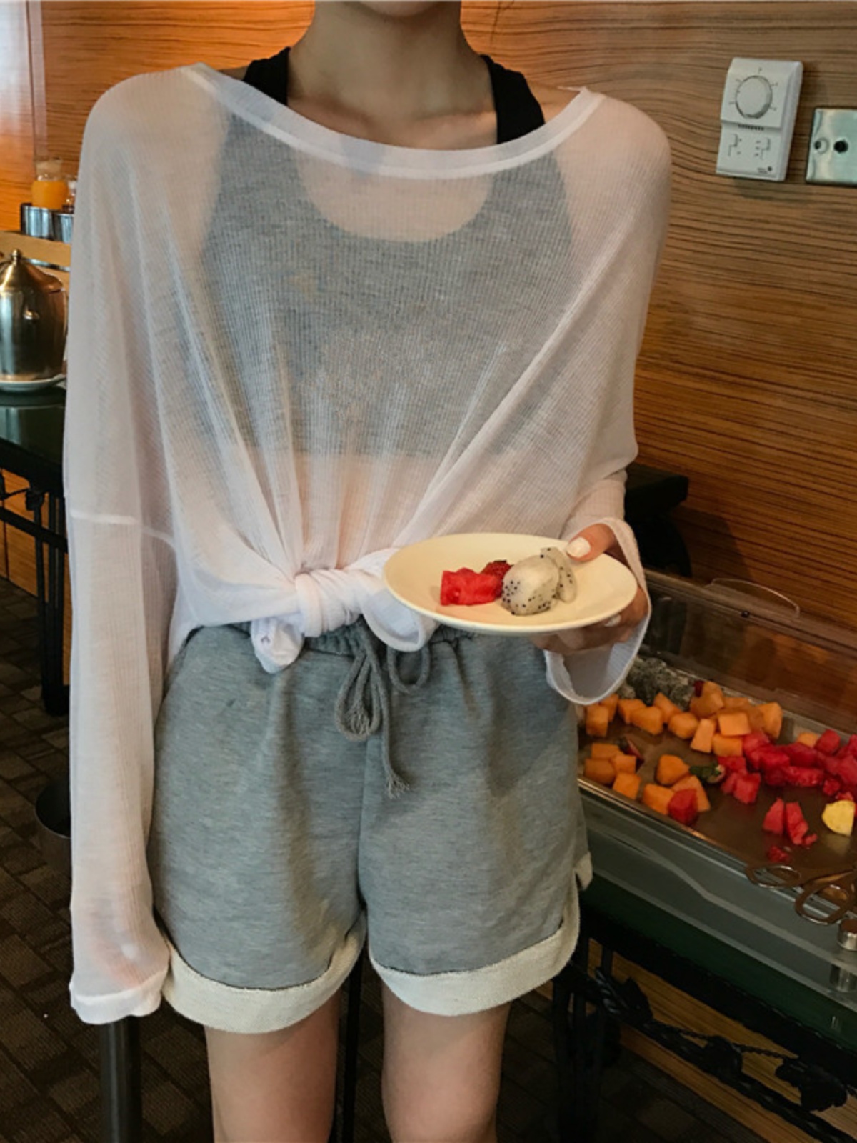 Breathable Long Sleeve Hip-Hop Dance T-Shirt for Women, Loose Fit Performance Top for Jazz Dance Practice, Y2K Style