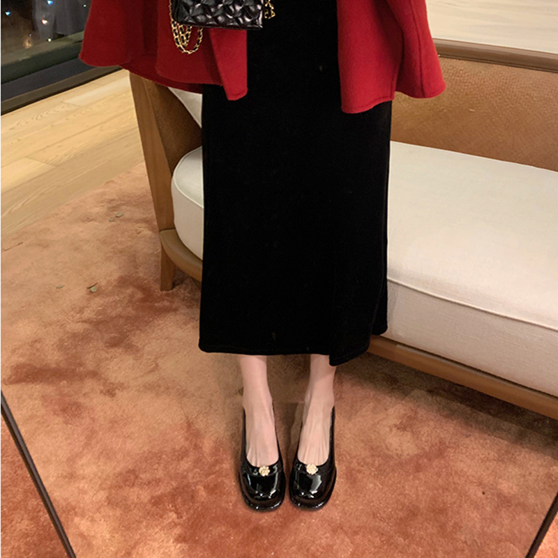 Camellia Square Round Toe Chunky Heel Loafers for Women - Slip-On Stylish Shoes, Perfect for Everyday and Office Wear Camellia Square Round Toe Chunky Heel Loafers for Women - Slip-On Stylish Shoes, Perfect for Everyday and Office Wear