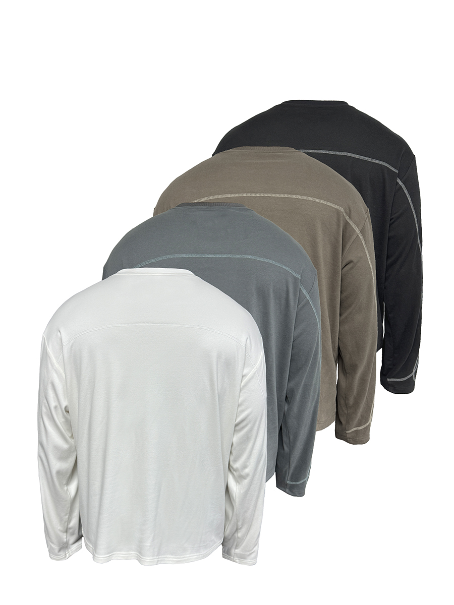 Carhartt-Style Long Sleeve Shirt in Soft Japanese MIYABI Fabric - Versatile and Skin-Friendly for Everyday Wear Carhartt-Style Long Sleeve Shirt in Soft Japanese MIYABI Fabric - Versatile and Skin-Friendly for Everyday Wear