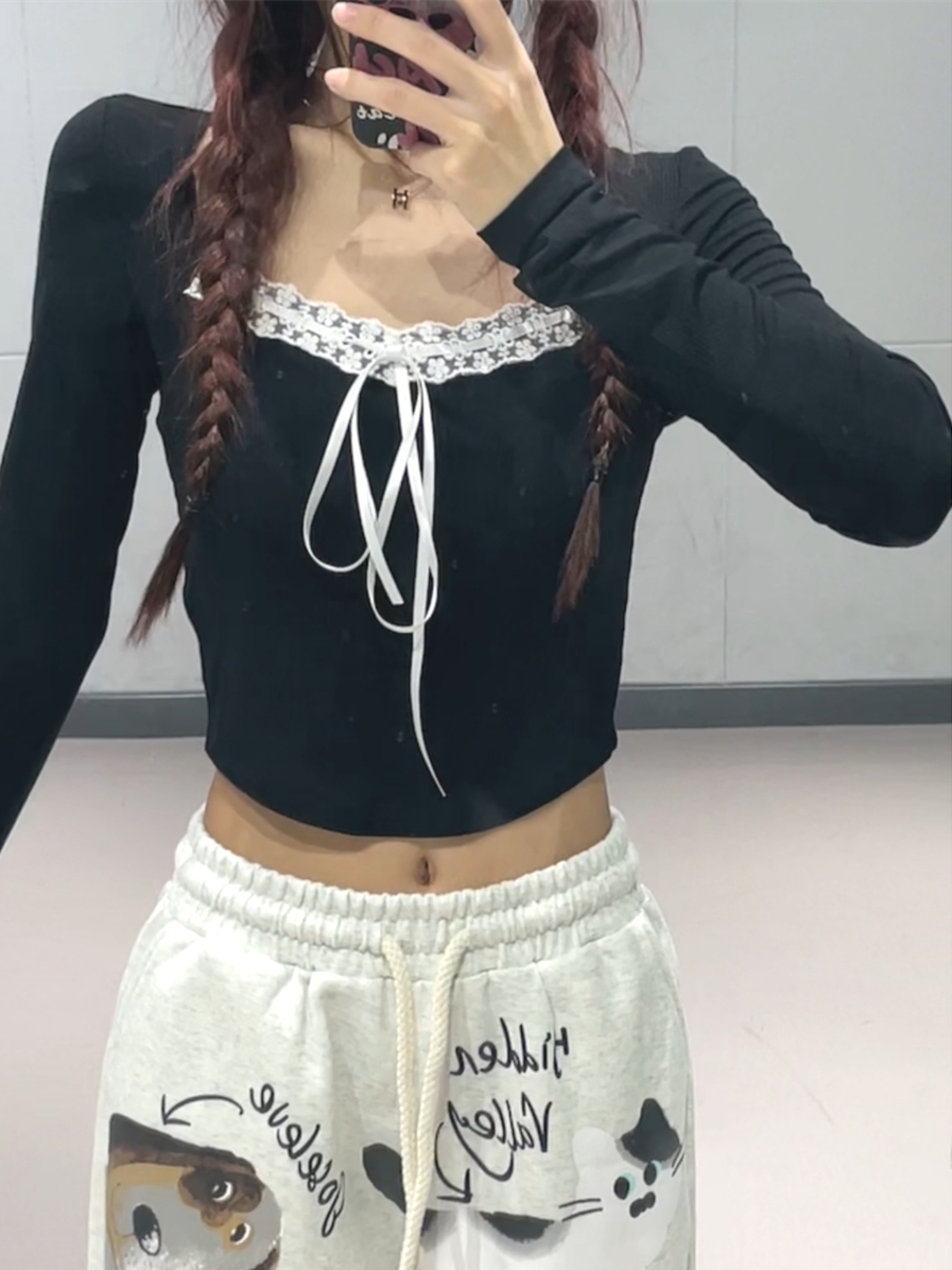 Cartoon Print Wide-Leg Long Pants for Girls - Casual Straight-Leg Sports Trousers for Spring and Autumn, Y2K Style Cartoon Print Wide-Leg Long Pants for Girls - Casual Straight-Leg Sports Trousers for Spring and Autumn, Y2K Style