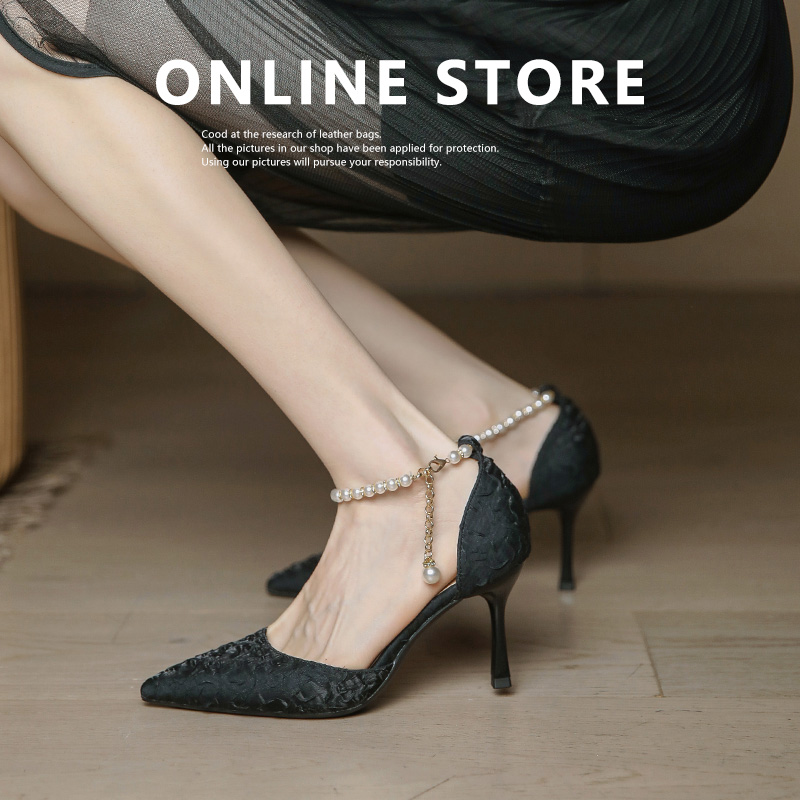 Champagne Open-Toe High Heels with One-Strap Pearl Design for Weddings & Bridesmaids, Summer 2025, Daily Wear, Elegant Style Champagne Open-Toe High Heels with One-Strap Pearl Design for Weddings & Bridesmaids, Summer 2025, Daily Wear, Elegant Style