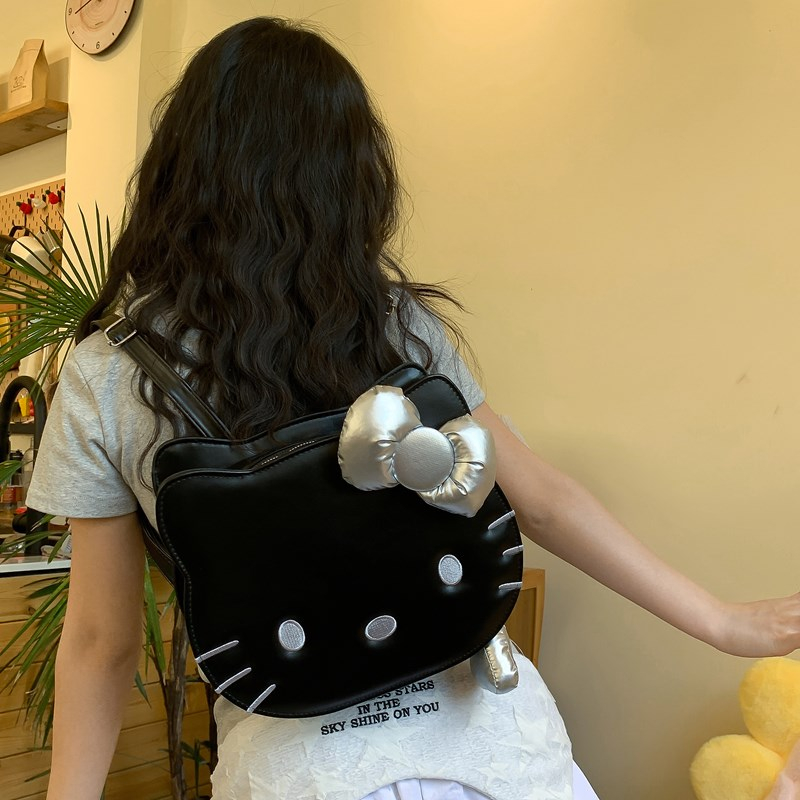 Charming Hello Kitty Cartoon Backpack for Women, Cute Crossbody Shoulder Bag, 2025 Trendy Cat Design, Perfect for Y2K Style. Charming Hello Kitty Cartoon Backpack for Women, Cute Crossbody Shoulder Bag, 2025 Trendy Cat Design, Perfect for Y2K Style.