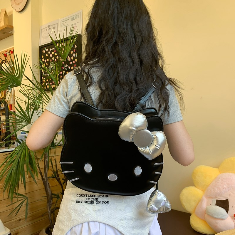 Charming Hello Kitty Cartoon Backpack for Women, Cute Crossbody Shoulder Bag, 2025 Trendy Cat Design, Perfect for Y2K Style. Charming Hello Kitty Cartoon Backpack for Women, Cute Crossbody Shoulder Bag, 2025 Trendy Cat Design, Perfect for Y2K Style.
