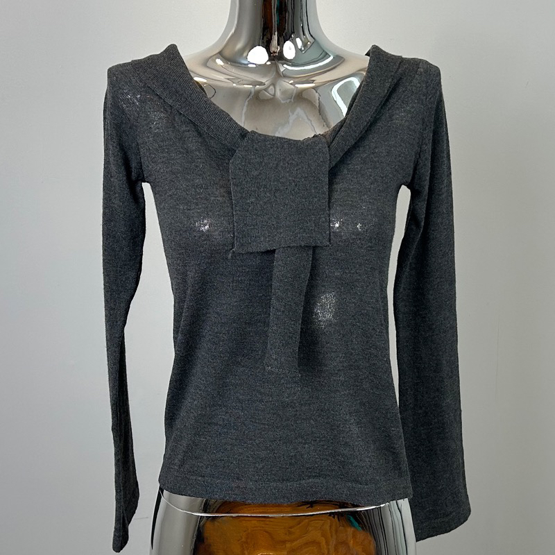 Charming Off-Shoulder Tie Slim-Fit Knitted Top for Women - Korean Style Cute and Sexy Fashion Essentials Charming Off-Shoulder Tie Slim-Fit Knitted Top for Women - Korean Style Cute and Sexy Fashion Essentials