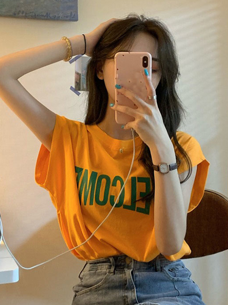Chic Korean Style Sleeveless Hip Hop Loose T-Shirt for Women - Summer Sweet and Spicy Jazz Top