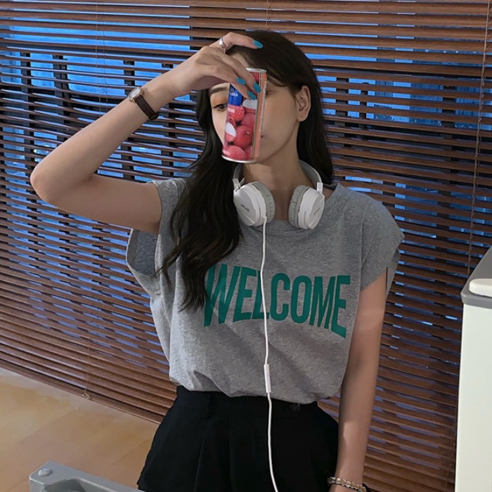 Chic Korean Style Sleeveless Hip Hop Loose T-Shirt for Women - Summer Sweet and Spicy Jazz Top Chic Korean Style Sleeveless Hip Hop Loose T-Shirt for Women - Summer Sweet and Spicy Jazz Top