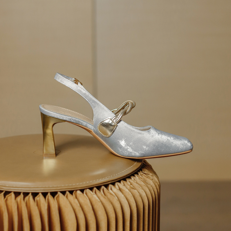 Chinese Retro Qipao Mary Jane Sandals for Women, Chunky Heel Closed Toe Shoes, Summer 2025 National Style Chinese Retro Qipao Mary Jane Sandals for Women, Chunky Heel Closed Toe Shoes, Summer 2025 National Style