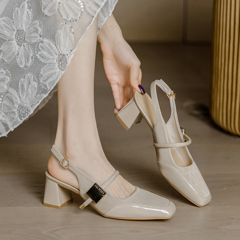 Chinese-Style Chunky-Heeled Sandals for Women - Retro Qipao Mary Jane Flats with National Style - 2025 Fashion Trend