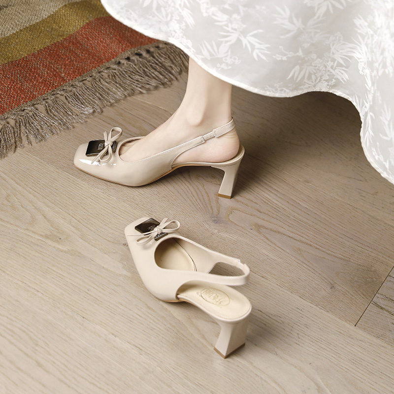 Chunky Heel Mary Jane Sandals for Women, Open-Back Square Toe, Nude Pink, Minimalist Summer Style, 2025 Trendy Fashion Footwear Chunky Heel Mary Jane Sandals for Women, Open-Back Square Toe, Nude Pink, Minimalist Summer Style, 2025 Trendy Fashion Footwear