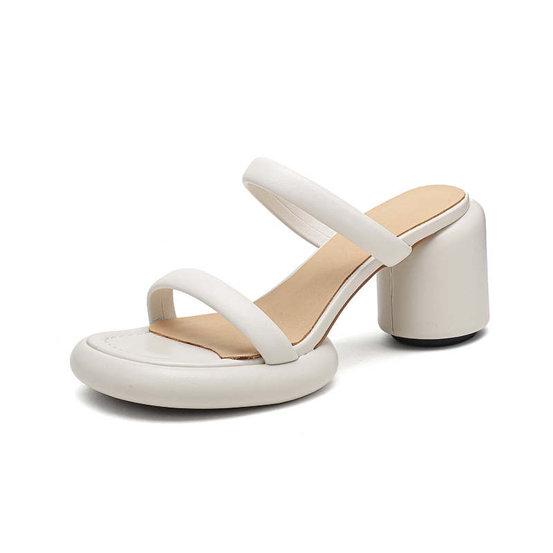 Chunky Heel Open-Toe Platform Sandals for Women - Thick-Soled Waterproof Slide-Ons for Summer Style Chunky Heel Open-Toe Platform Sandals for Women - Thick-Soled Waterproof Slide-Ons for Summer Style