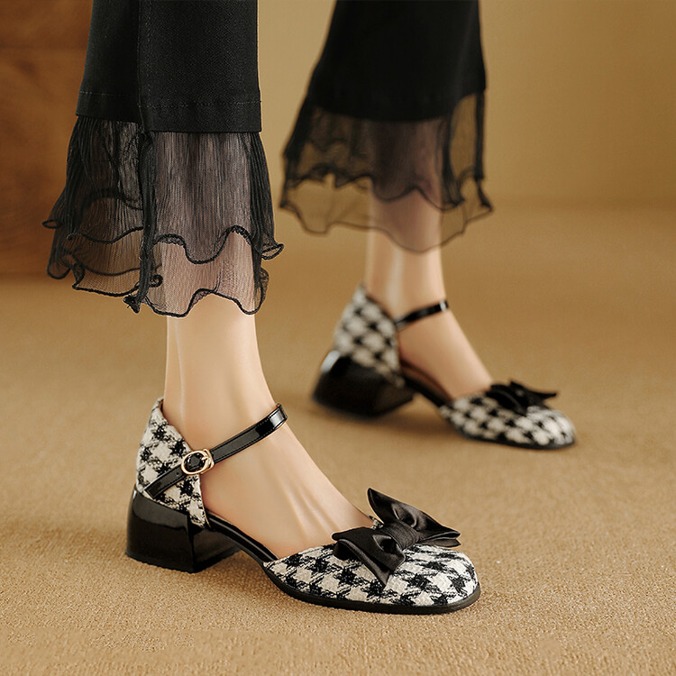 Chunky-Heeled Open-Toe Sandals for Women - Summer 2025 Style, Large Size, Backless Design, Perfect for Skirts and Casual Outfits