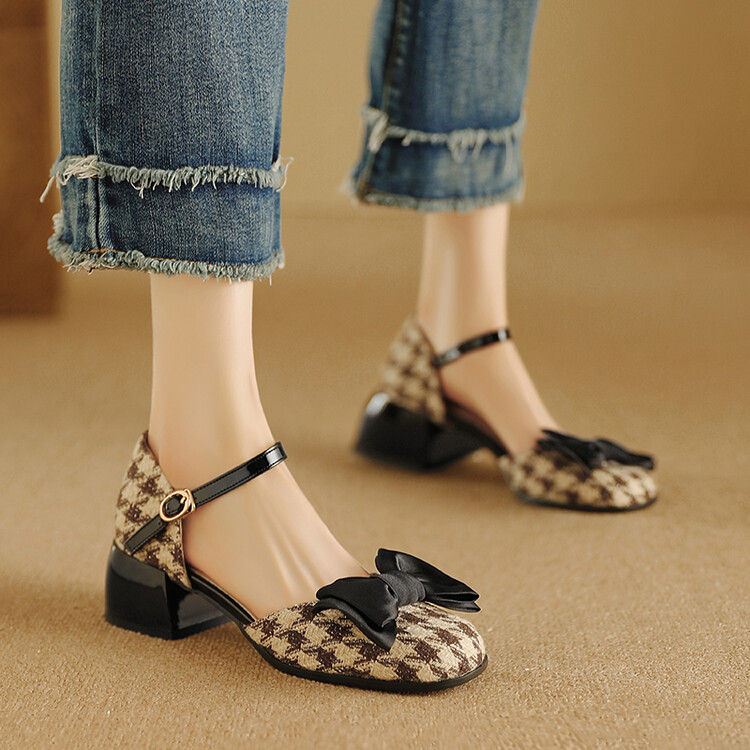 Chunky-Heeled Open-Toe Sandals for Women - Summer 2025 Style, Large Size, Backless Design, Perfect for Skirts and Casual Outfits