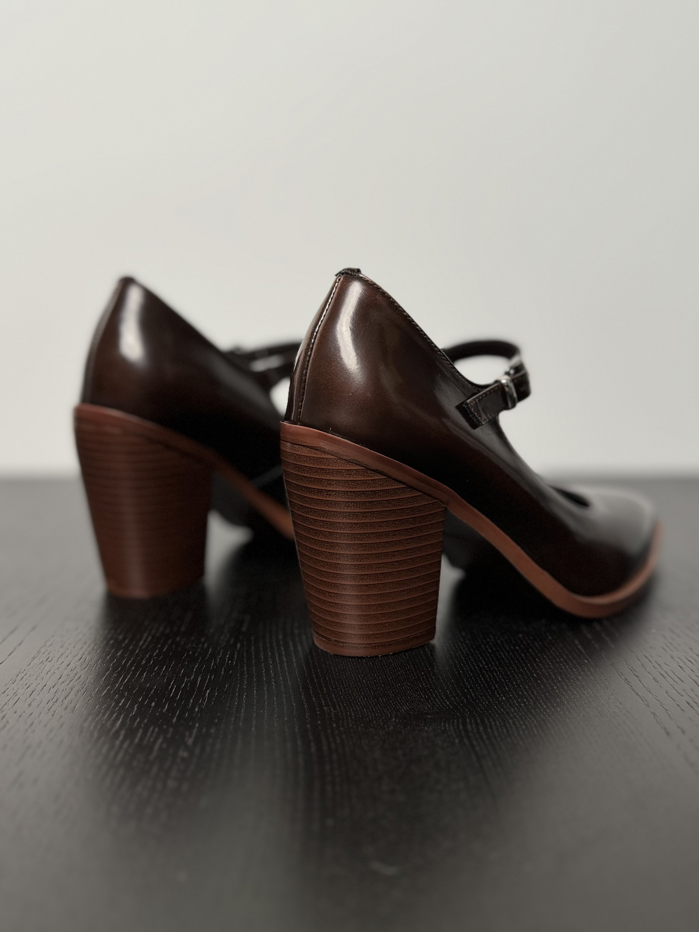 Chunky High Heel Mary Jane Shoes for Women - Pointed Toe, Shallow Mouth Design, Simple Fashionable Witch Style Chunky High Heel Mary Jane Shoes for Women - Pointed Toe, Shallow Mouth Design, Simple Fashionable Witch Style