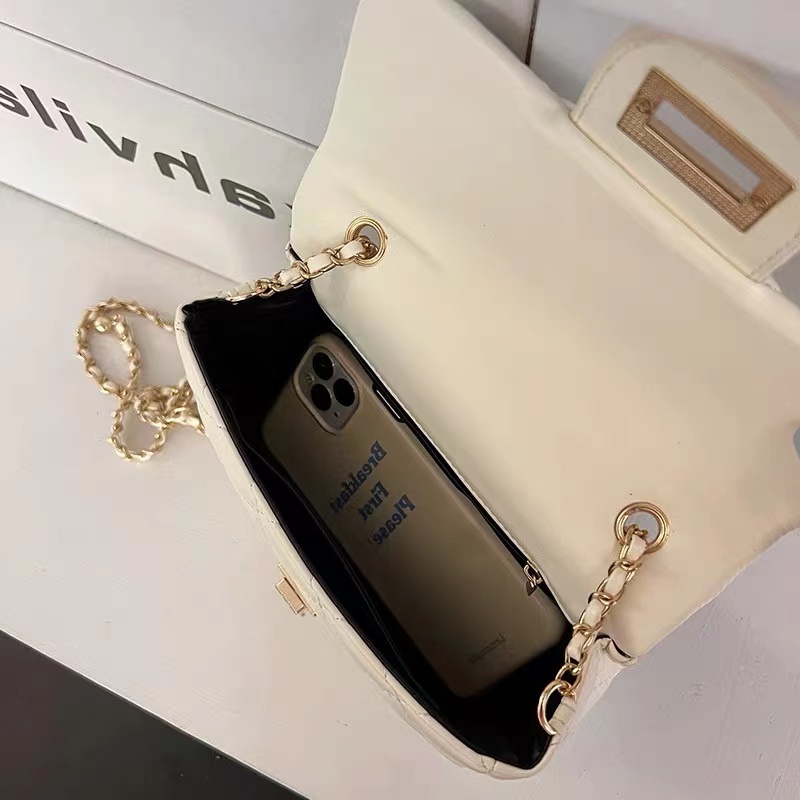 Classic Small Diamond Quilted Chain Shoulder Bag - Trendy Soft Casual Square Purse for Women Classic Small Diamond Quilted Chain Shoulder Bag - Trendy Soft Casual Square Purse for Women