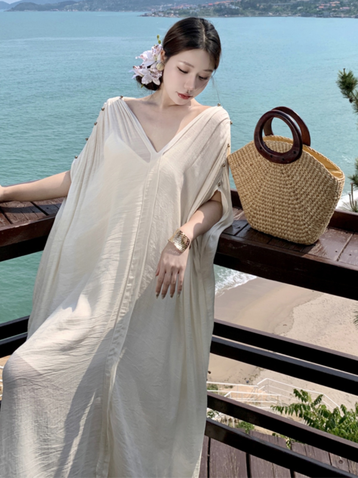Classical Greek Beach Dress Set - Seaside Vacation Skirt for Fairy Style in Beautiful Sanya, Perfect for Summer 2023 Classical Greek Beach Dress Set - Seaside Vacation Skirt for Fairy Style in Beautiful Sanya, Perfect for Summer 2023