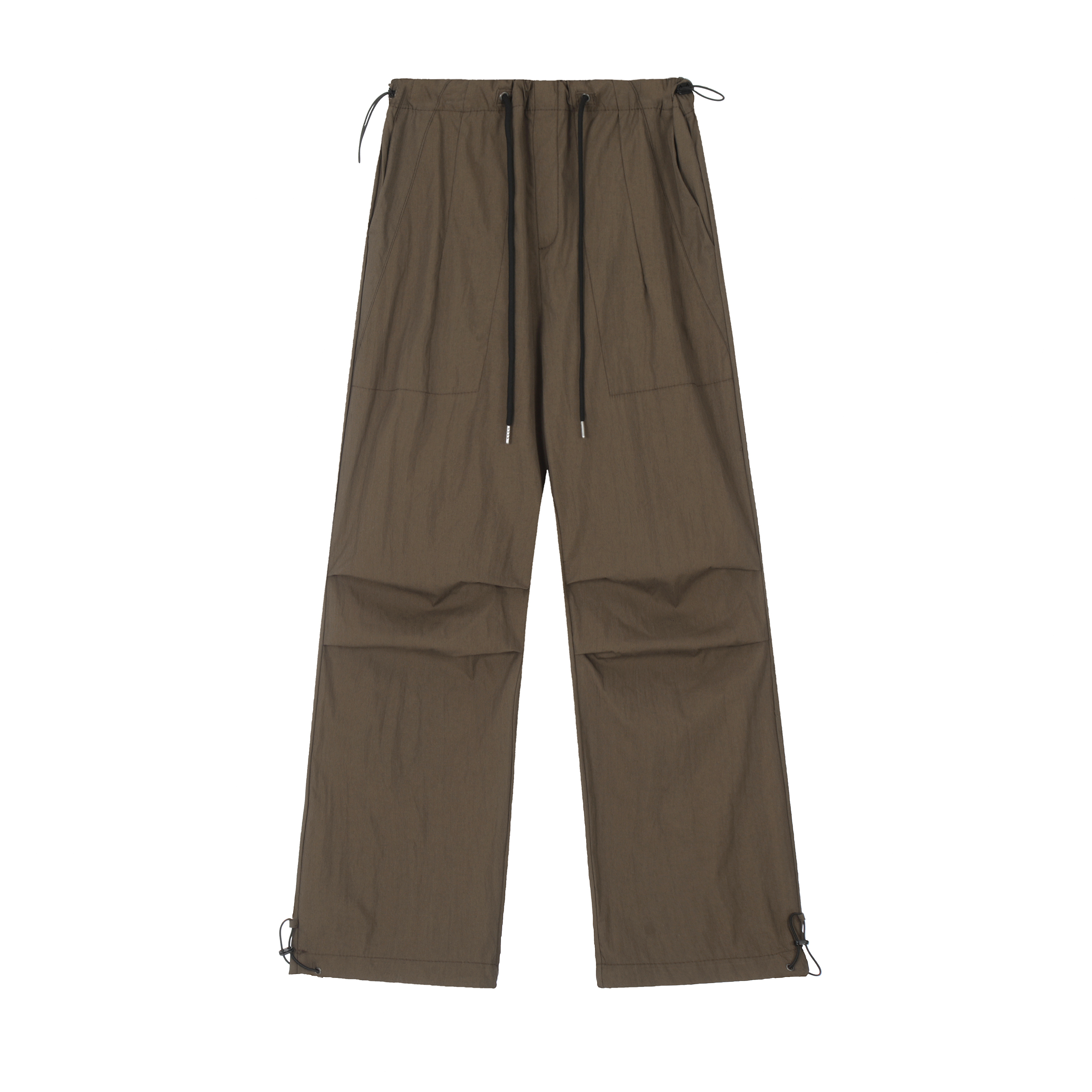Coffee-Colored Vintage Cargo Pants for Women - Hip-Hop Jazz Street Dance Parachute Style Casual Long Trousers