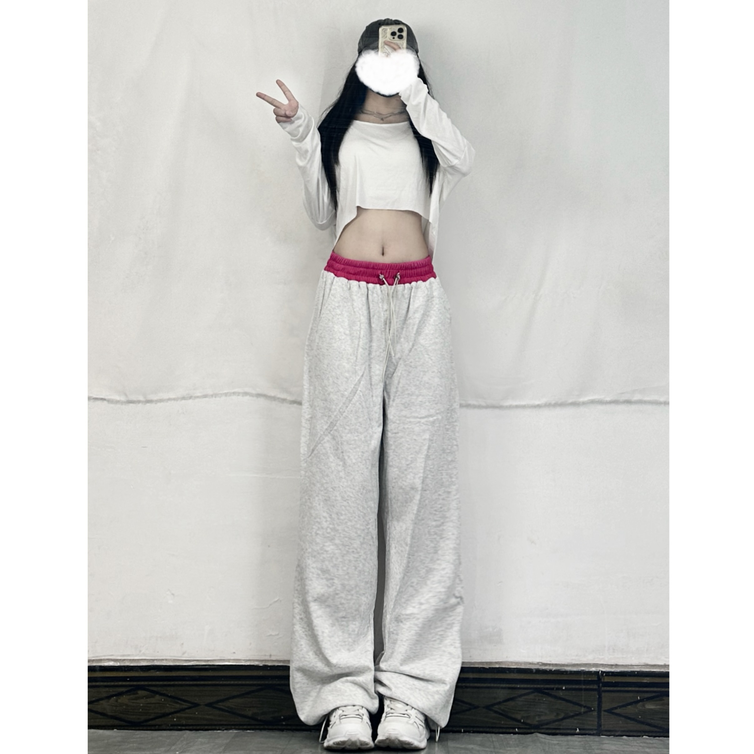 Color Block Loose Straight Leg Sweatpants for Women - Hip Hop Street Dance Casual Pants, Y2K Style, Spliced Design Color Block Loose Straight Leg Sweatpants for Women - Hip Hop Street Dance Casual Pants, Y2K Style, Spliced Design