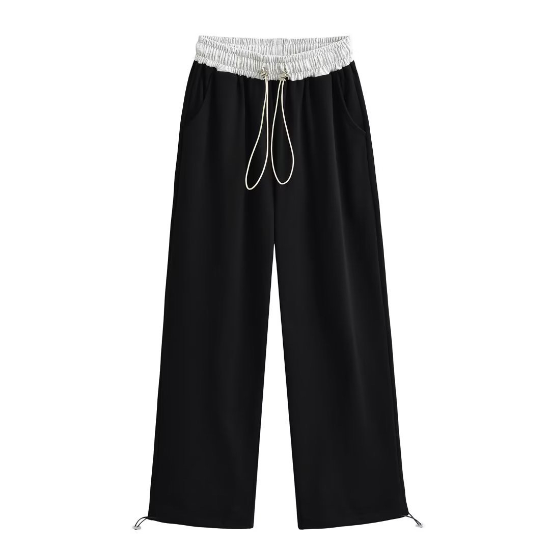 Color Block Loose Straight Leg Sweatpants for Women - Hip Hop Street Dance Casual Pants, Y2K Style, Spliced Design Color Block Loose Straight Leg Sweatpants for Women - Hip Hop Street Dance Casual Pants, Y2K Style, Spliced Design