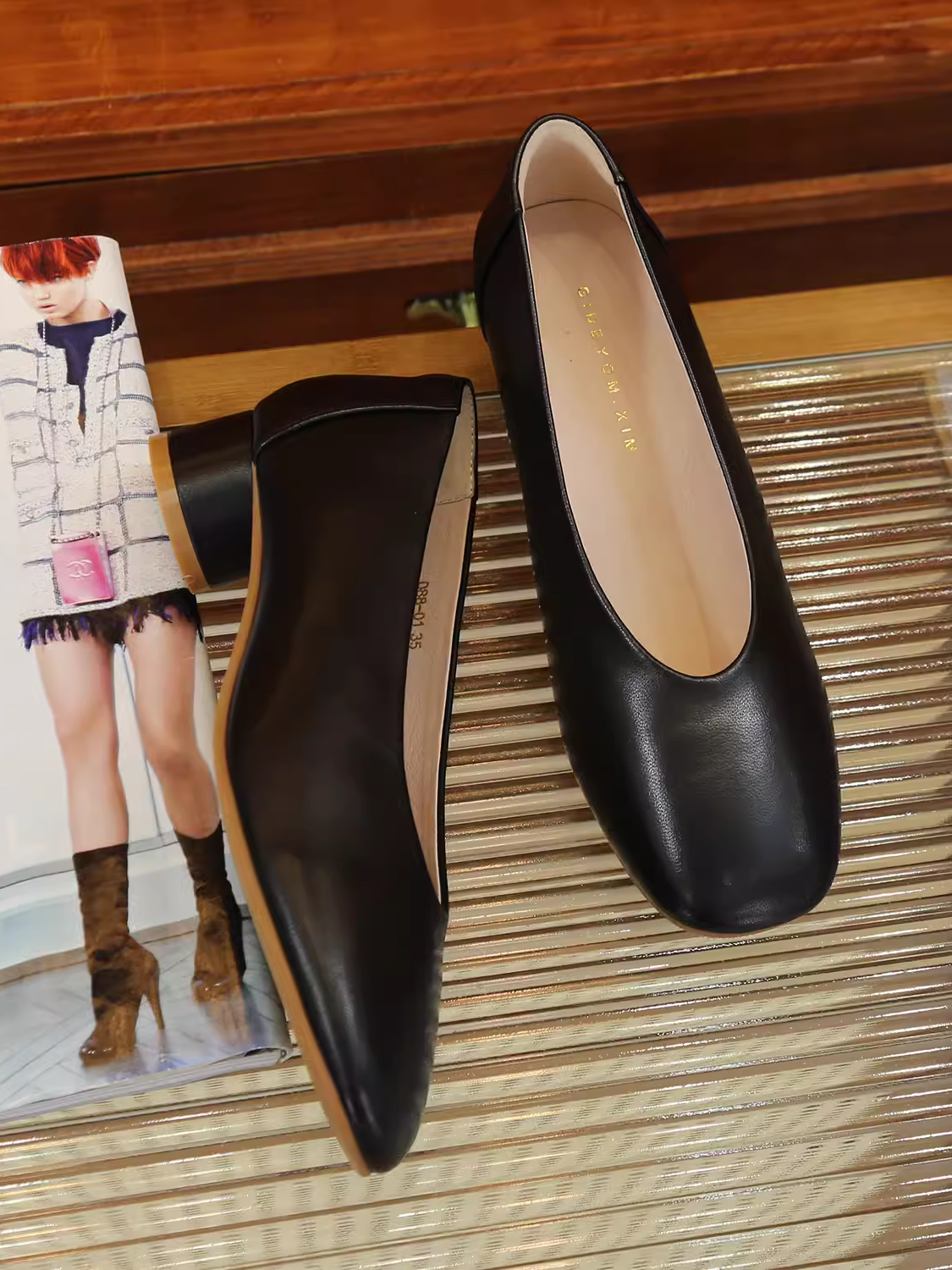 Comfortable 3.5cm Low Chunky Heel Round Toe Genuine Leather Women’s Single Shoes in Soft French Sheepskin - Spring 2025 Fashion Comfortable 3.5cm Low Chunky Heel Round Toe Genuine Leather Women’s Single Shoes in Soft French Sheepskin - Spring 2025 Fashion