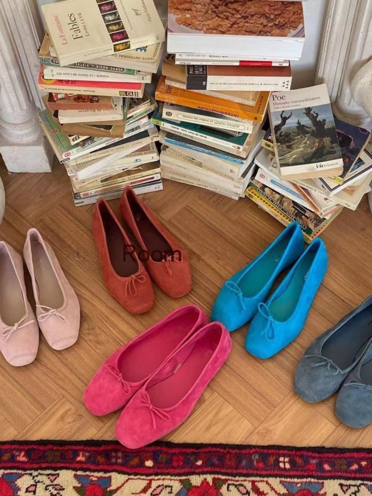 Cowhide French Round-Toe Ballet Flats for Women, Slip-On Casual Loafers, Soft-Soled Grandma Shoes, Comfortable Everyday Footwear