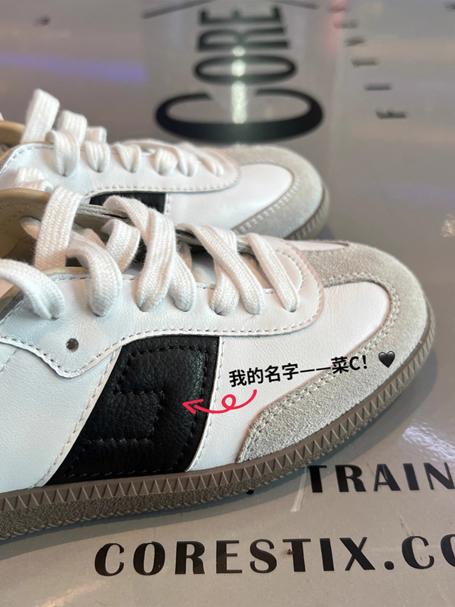 Cowhide Women's Classic German Training Shoes - 2025 Spring Little White Board Shoes, Casual Internet Celebrity Style Cowhide Women's Classic German Training Shoes - 2025 Spring Little White Board Shoes, Casual Internet Celebrity Style