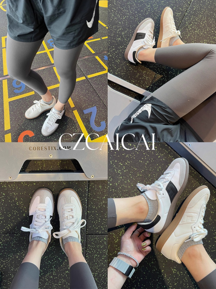 Cowhide Women's Classic German Training Shoes - 2025 Spring Little White Board Shoes, Casual Internet Celebrity Style Cowhide Women's Classic German Training Shoes - 2025 Spring Little White Board Shoes, Casual Internet Celebrity Style